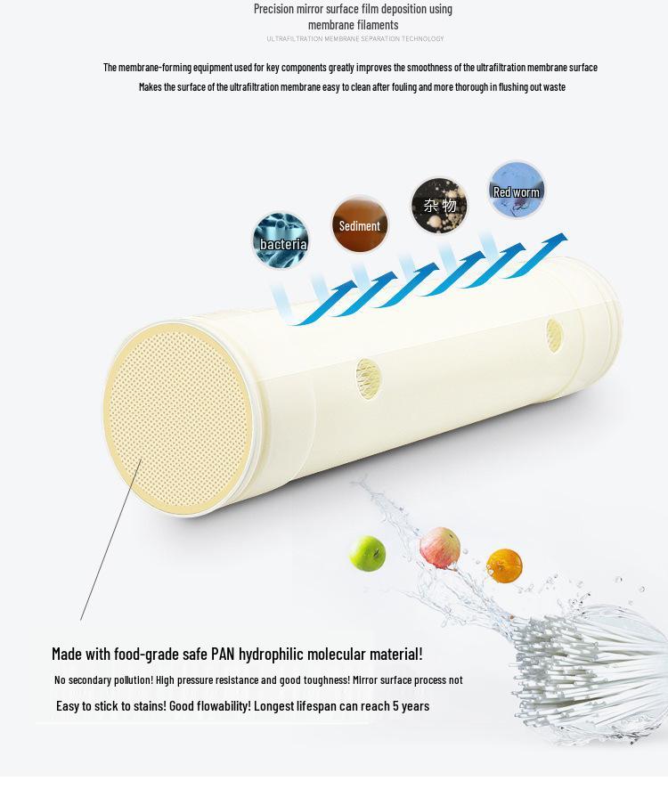 Stainless Steel Ultrafiltration High Flow Kitchen Water Purifier with Household Pre-Filter.