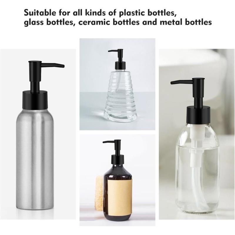 Reusable Soap Pump Heads Easy Installation Soap Dispenser Pump Plastic Texture Suitable for Various Neck Size Bottles