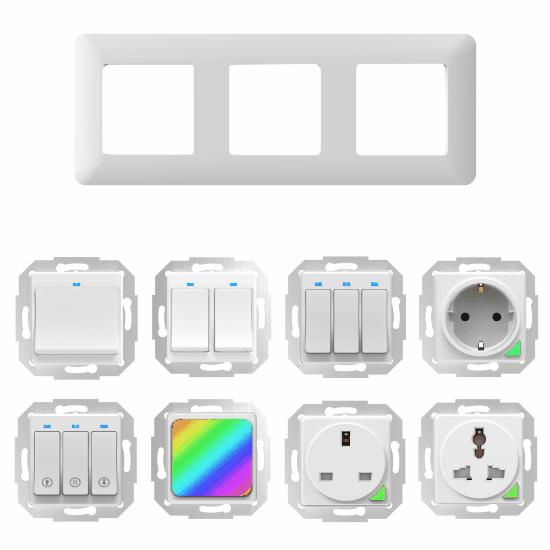 EU Standard 120 Tuya Wireless Two-Way Alexa Wall Switch