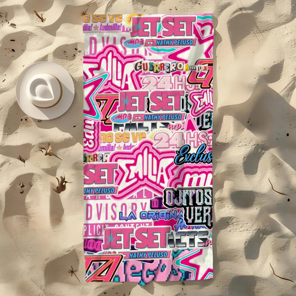 Towel Soft Pool Gift For Travel Gym Shower Camping Quick Dry Mp3 Singer Sports Mernes Large Beach Emilia Music Towel