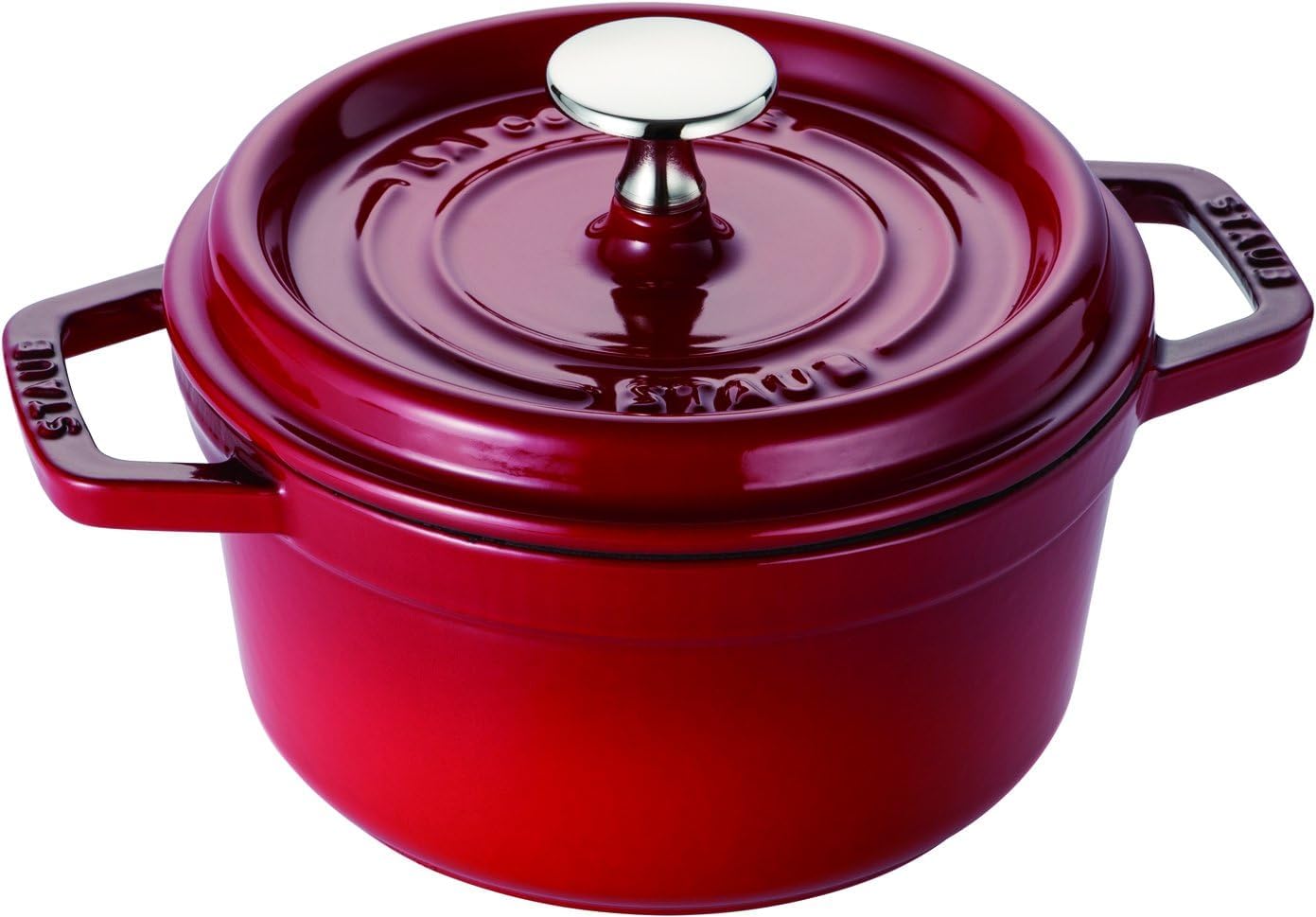 

staub Pico Cocotte Round 16cm Cherry IH Compatible Casting Enamel Pot 40511-488