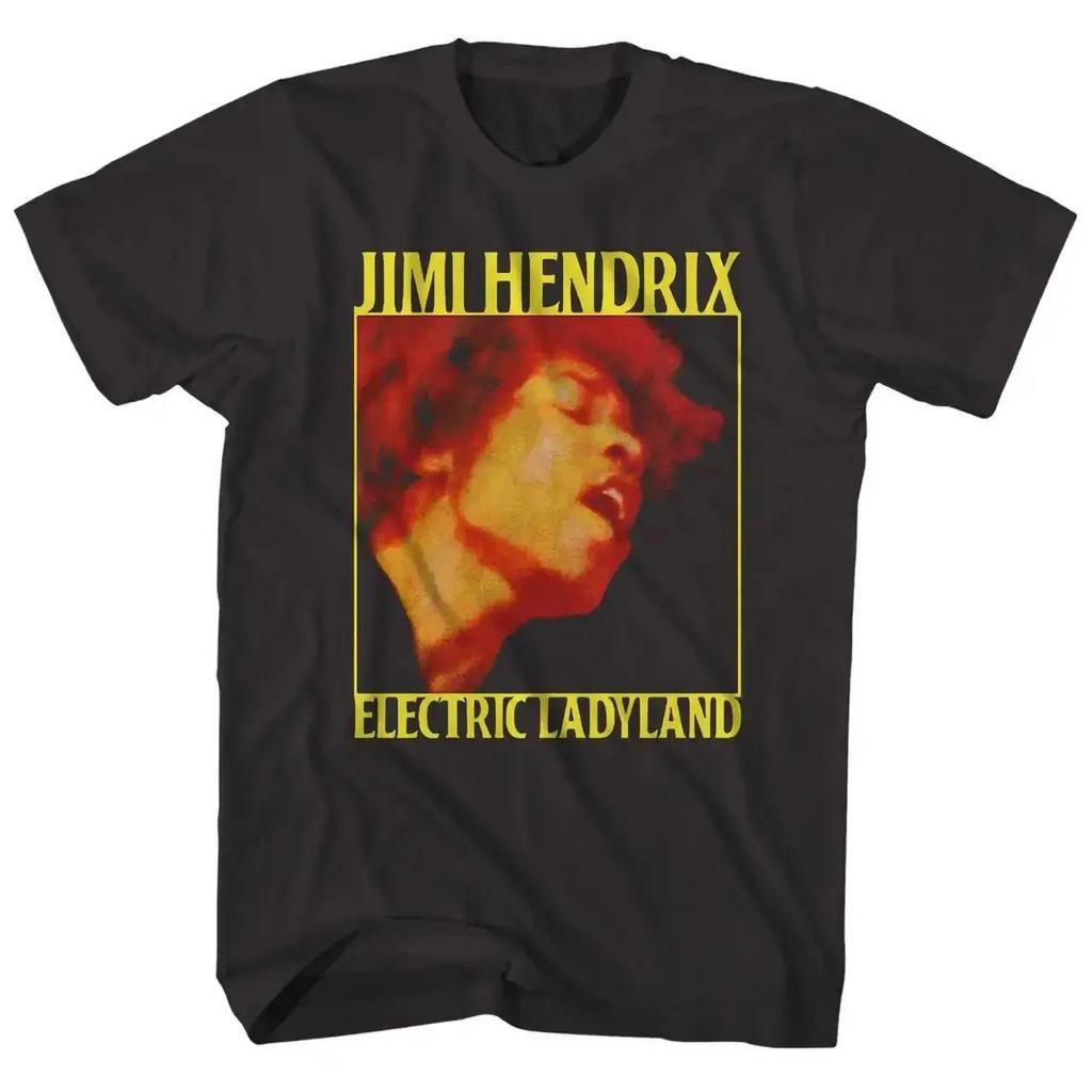 Vintage Rock Tops Jimi Hendrix Rock Musiciant Shirt 90s Y2k Tee Print Cotton Tshirts Casual Loose T Shirt Fans Gift Unisex
