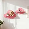 1PC wind cloud wall rack wooden wall decorative rack ins wind study room living room storage rack multi-functional shelf