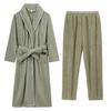 Nightgown Women'S Autumn And Winter Coral Fleece Men'S Bathrobe Couple Pajama Set Extended Yukata Thickened Winter