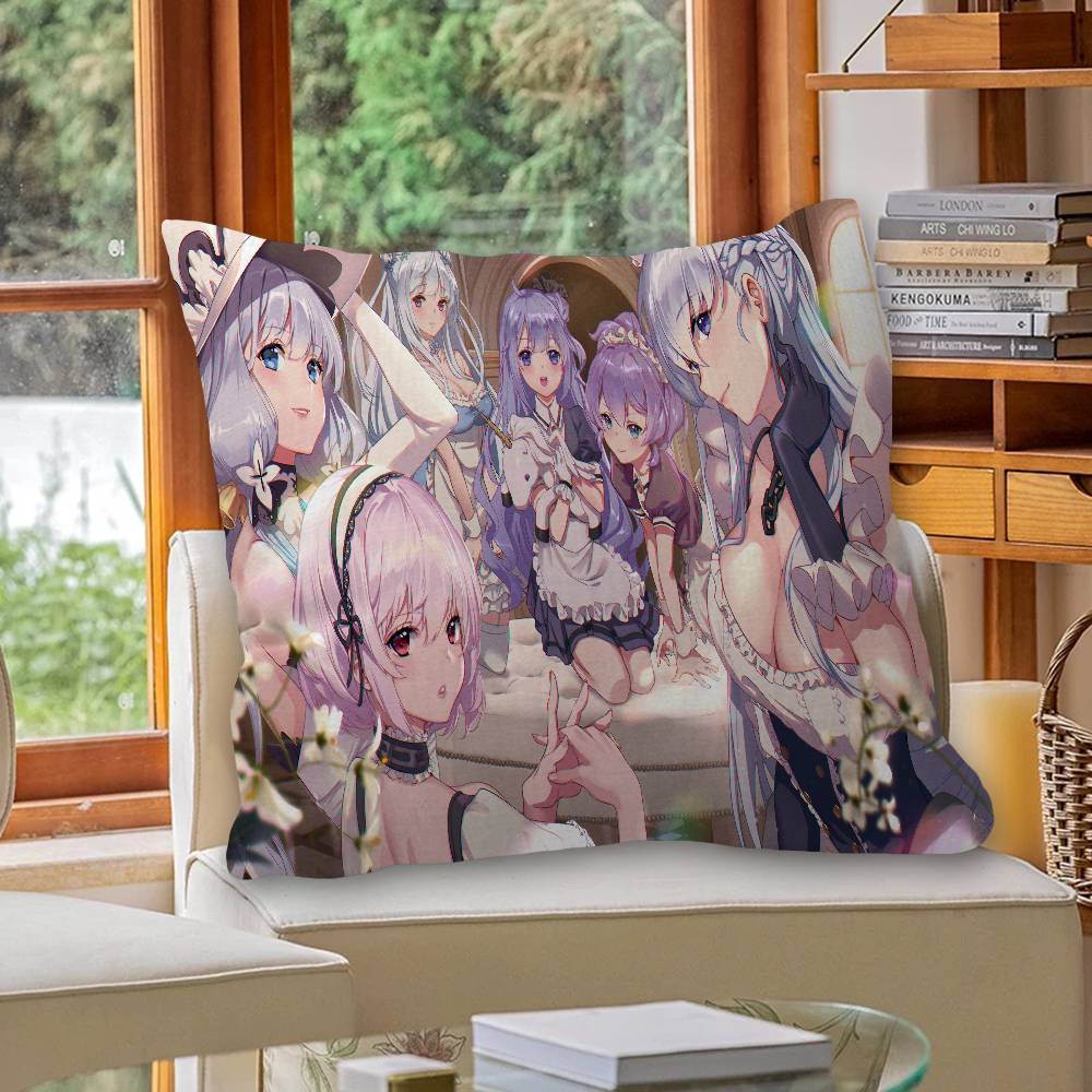 Anime Azur Lane Pillow Cushion Cover Pillowcase Living Room Sofa Home Decor