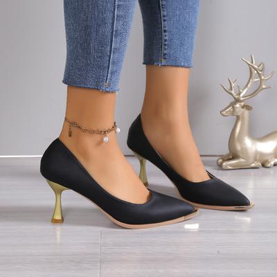 2025 New Pointed-toe Soft Outdoor Elegant and Fashionable Women's High Heels with The Same Style As The Internet Celebrity