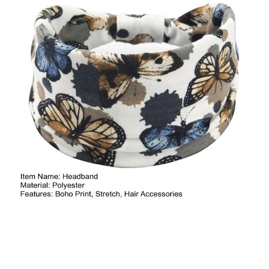 Large Bandeau Bohème Respirant Extensible Yoga Entraînement Cheveux Noués Femmes Africaines Filles Enveloppement de Tête Accessoires pour Cheveux