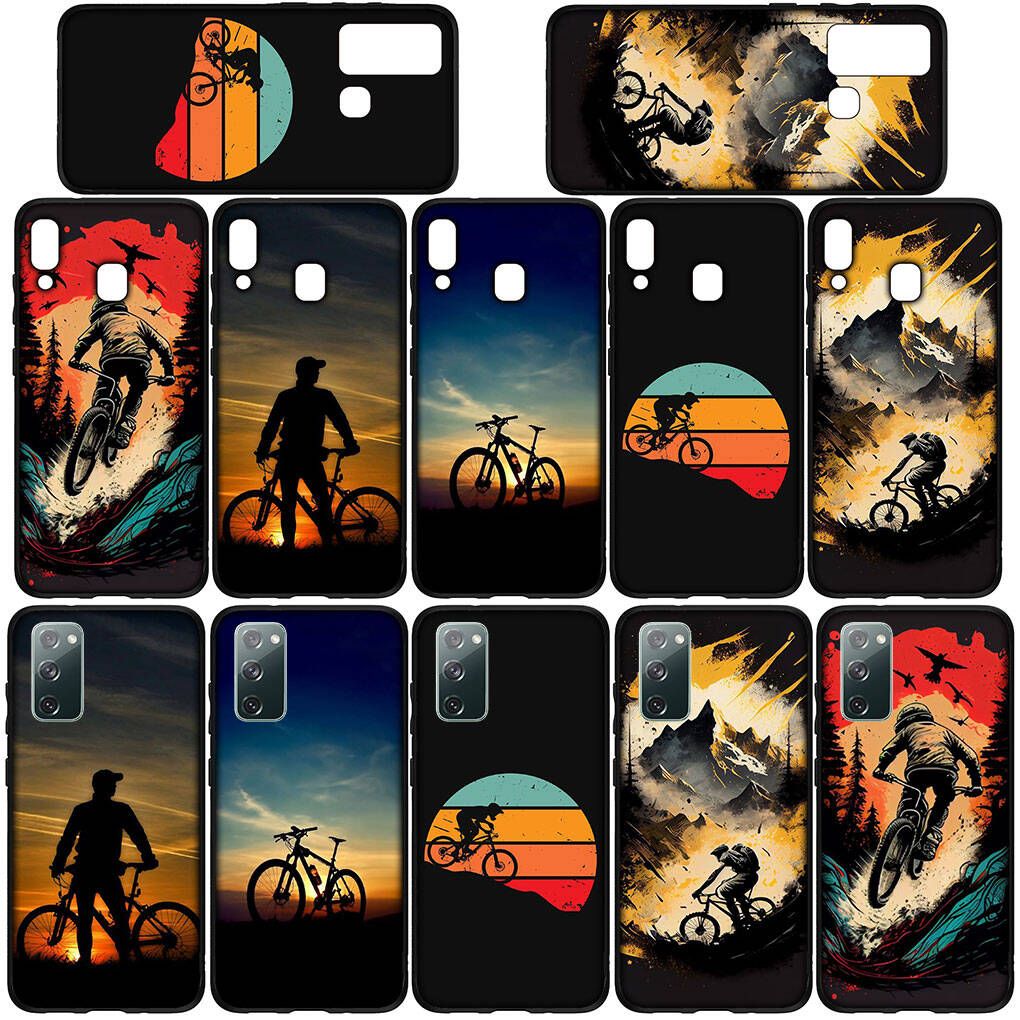 for Samsung Galaxy S25 S24 S23 iPhone 17 16 15 Xiaomi Redmi Note 14 13 12 11 Plus Pro Max Phone Case Art Wallpaper Mountain Bike Cycling OPPO Huawei