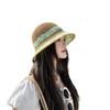 Korean Version of Small Bucket Hat with Big Brim Straw Woven Fisherman Hat In Summer Breathable Sun Protection Seaside Straw Hat