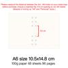 High Quality Ring Binder Notebook A5 Personal A6 A7 A8 Size Insert Refills Loose Leaf Spiral Diary Planner Inner Core 100g Paper