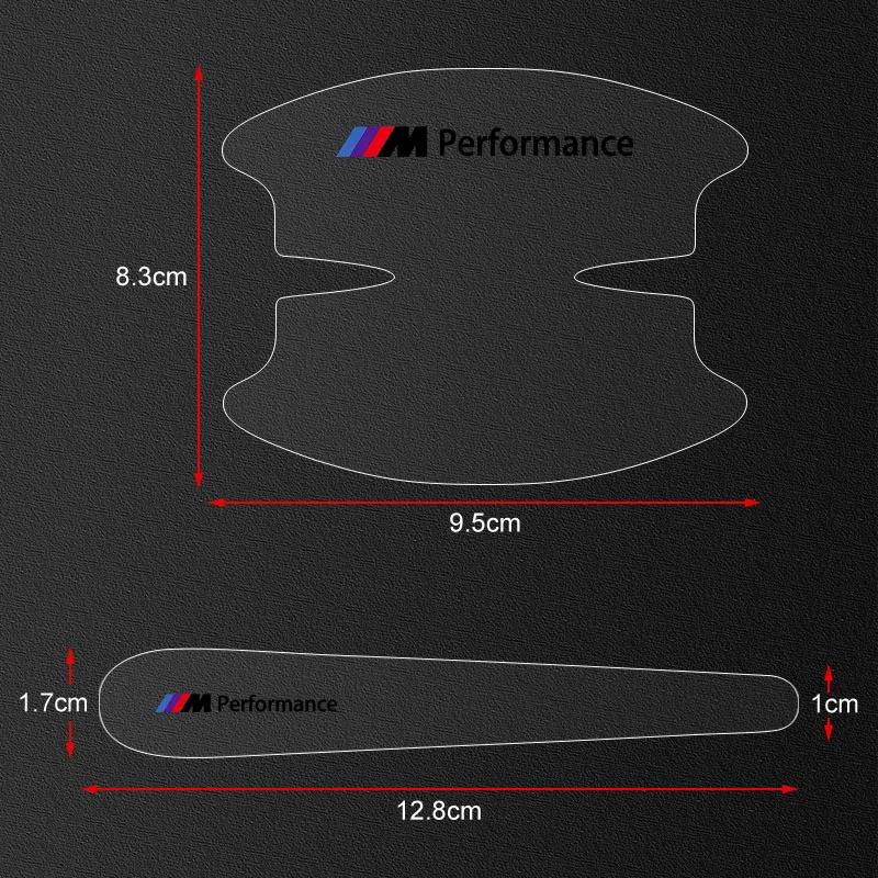8pcs Car Door Bowl Anti-scratch Sticker Clear Door Bowl Handle Protection Sticker For BMW M Performance 1 3 5 7 Series M3 M4 M5