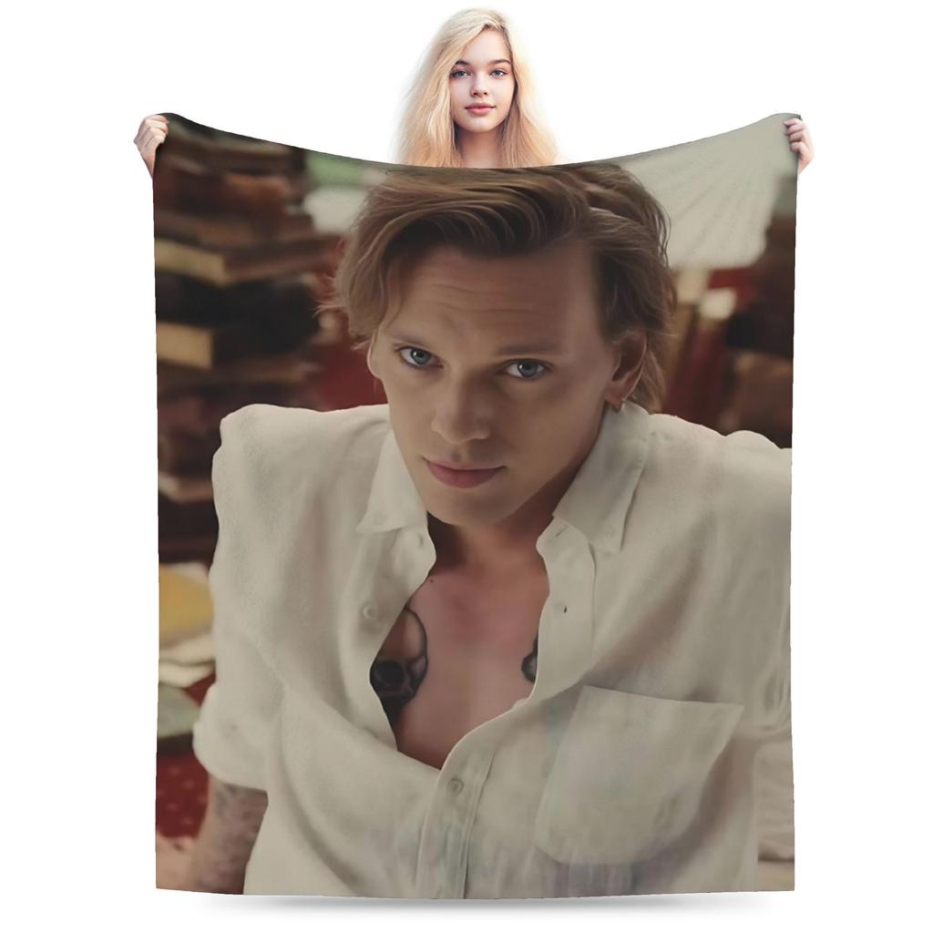 Jamie Campbell Bower Throw Blanket for Couch Soft Fuzzy Plush Blanket 50x60 Inches Multiple Sizes Bedspread for All Seasons