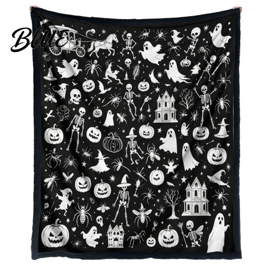DIY Coloring Projects for Teens Halloween Blanket Throw Blanket with Ghost Patterns Color Your Artistic Bedroom Decor Accessories Own Washable Cozy