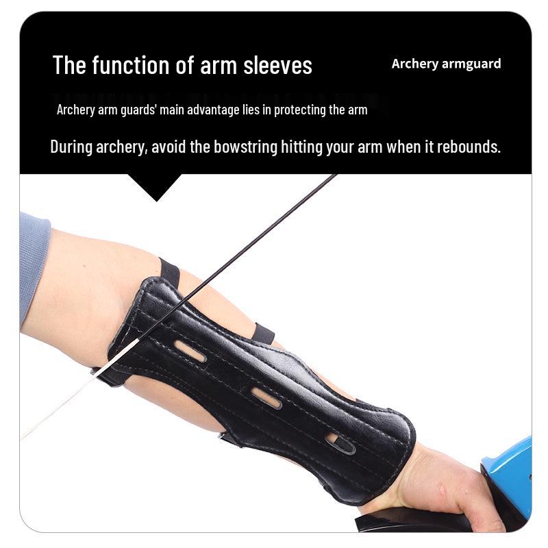 Thickened Archery Arm Guard with Ventilation Holes - Protects for Recurve Bow Hunting and Outdoor Shooting.