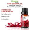 Organix Treasure Rose Essential Oil Pure and Natural Therapeutic Grade Steam Distilled Oil for Skin Care, Hair Care, and Aromatherapy, 15ML