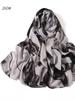 Summer Bohemian Chiffon Hijab Leopard Watercolor Print Islamic Scarf Ultra Lightweight Breathable Women Muslim Hijab Beach Trip for Daily Use