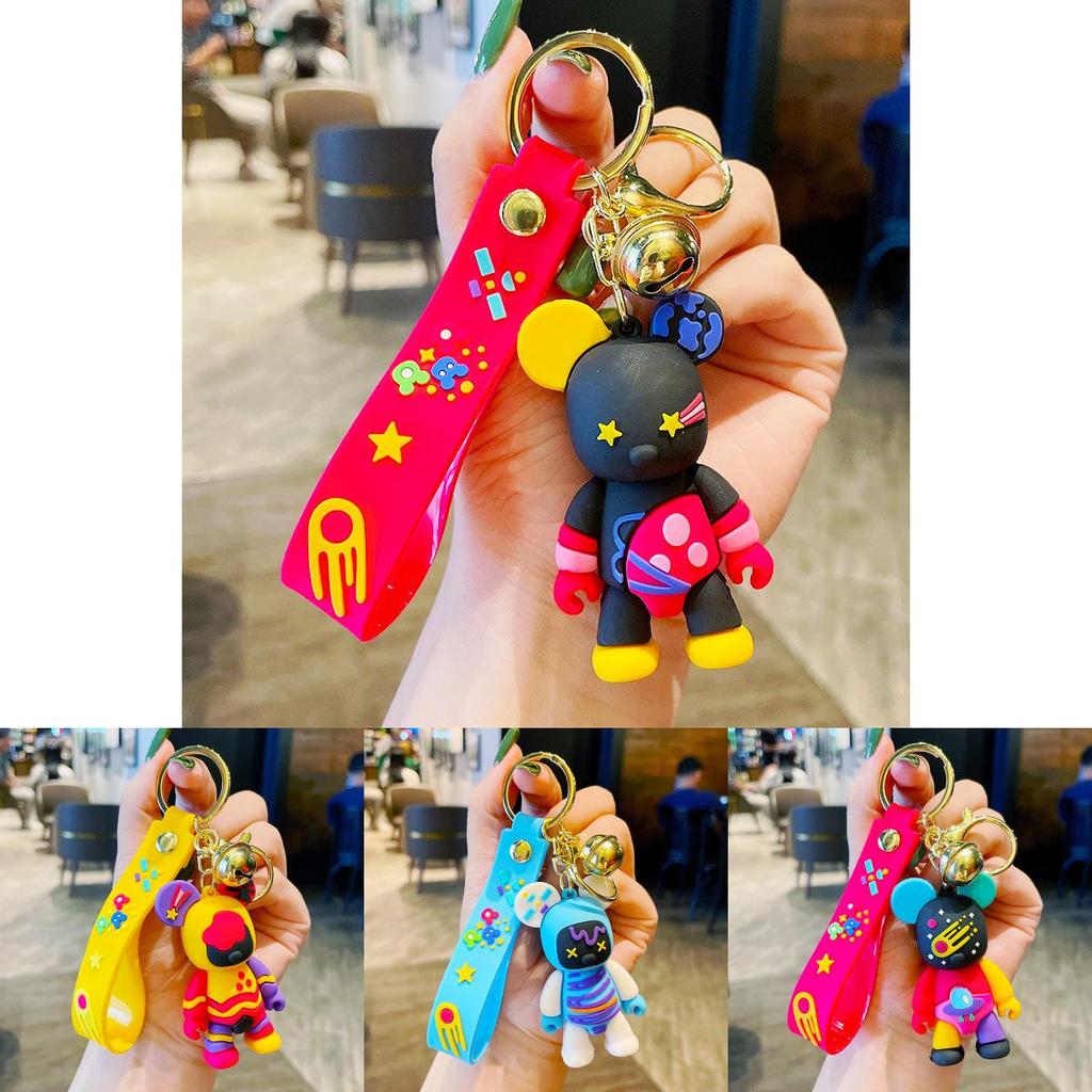 Adorable Creative Colorful Graffiti Bear Keychain Perfect For Couples And Gifts