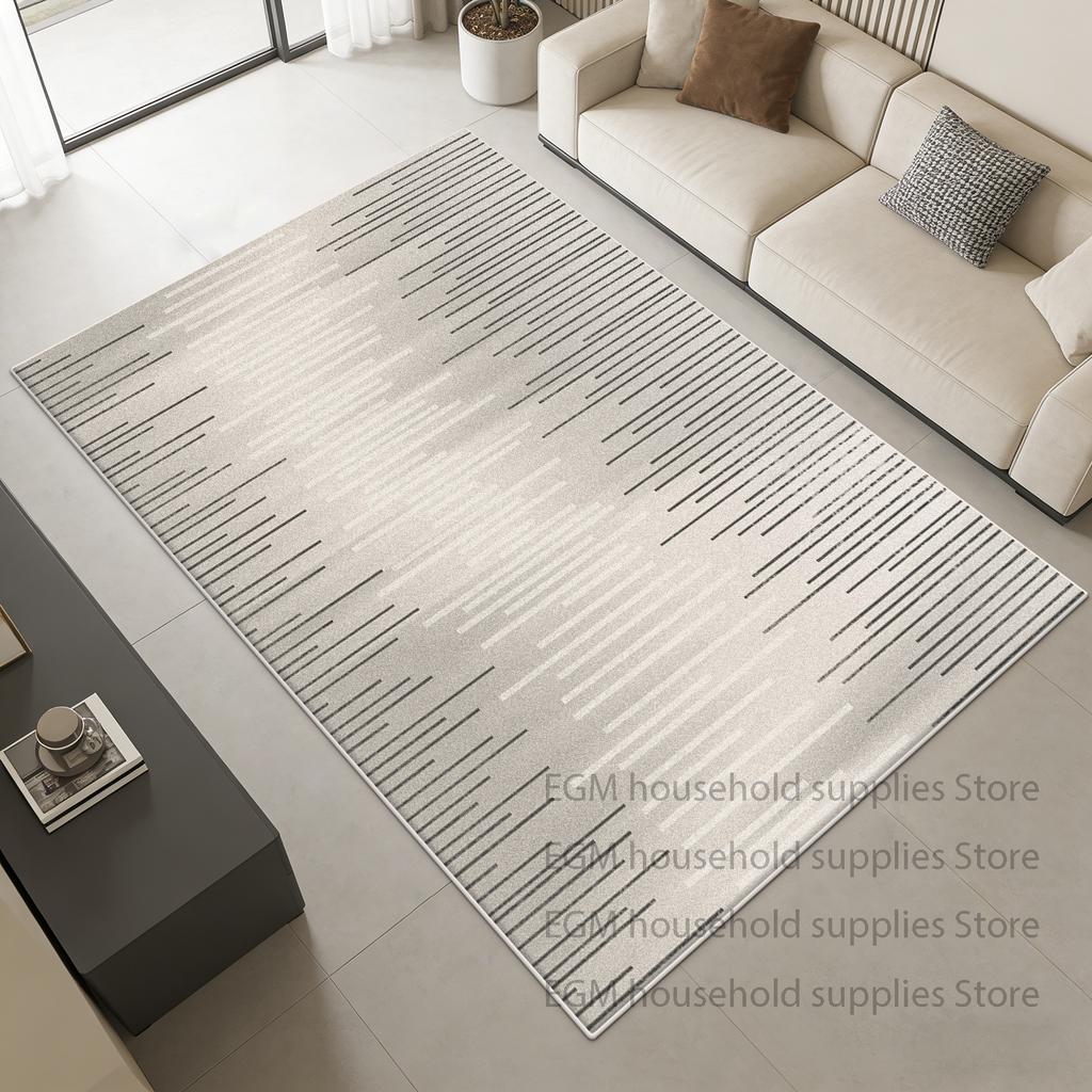 Modern Gray Minimalist Soft Rug Gradient Style Living Room Decoration Carpet Easy Clean Non-slip Big Size Floor Mat Bedside