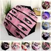 1pc Idol Umbrella Portable Folding Umbrella Iron Frame Hole Bone Structure Outdoor Home Umbrella