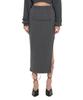 Isjabaibeu [Isk001-4] Cool Attitude Slit Skirt - Charcoal