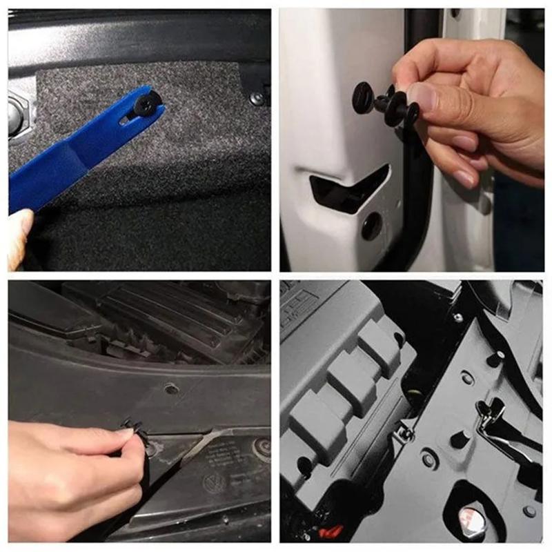 50/100Pcs 8mm Hole Plastic Rivets Fastener Screw Car Bumper Fender Fixed Buckle Auto Fastener Clips Automobile Accessories