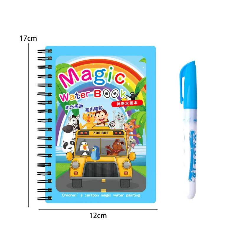 Magisch Waterverfboek, Kleuren met Helder Water Schilderboek, Herbruikbaar Graffiti Boek, Baby Puzzel Tekenboek, Kleuterschool Speelgoed