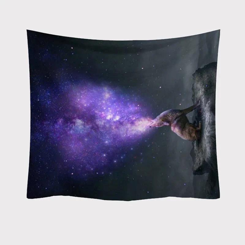 1pc,Galaxy Printed Wall Hanging Tapestry Hippie Retro Home Decor Beach Mat