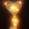 Cuori Appesi in Rattan Intrecciato Grigio Bianco Ghirlande in Rattan Artificiale Fai da Te Cuore in Rattan Decorazione da Appendere a Parete per Matrimonio Festa di Compleanno
