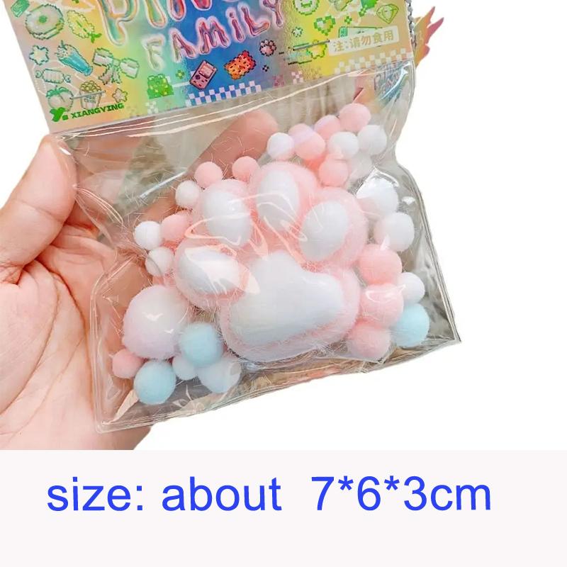 Squeeze Cat Paw Toys Cute Soft Abreact Relief Relax Toys Sticky Decompressing Pinching Cat Paw Stress Relief Squishy Toy