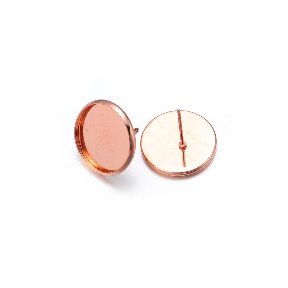 20pcs/Lot 6 8 10 12 20mm Cabochon Base Earring Studs Base DIY Earrings Blank Earring Base Cabochon Cameo For Jewelry Making