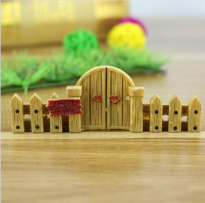 Microlandscape Fence Wood Fence DIY Resin Design Process Miniature Fairy Garden Hut Landscape