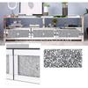 Modern 3 Drawer Mirrored Crystal TV Stand Silver TV Console Table Tv Cabinet For Living Room Hotel Furniture