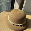 New Summer Travel Female Pearl Straw Hat Beach Sun Casual Sun Hat Summer