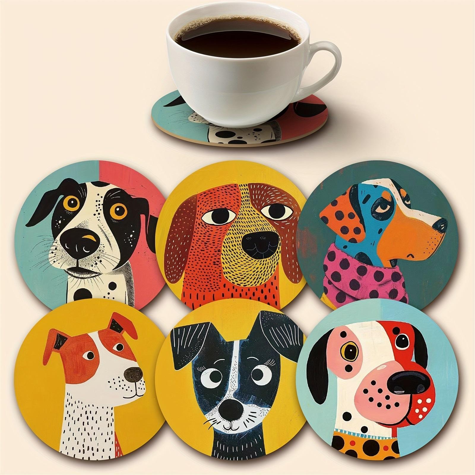 

Wooden Cute Pet Animal SeriesChinese Style Cup Mat Restaurant Tableware Insulation Tea Cup Mat Antislip Cup Mat One Size