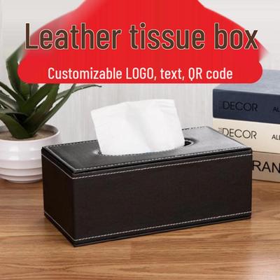 Custom Leather Tissue Box with Personalized Logo for Restaurants, Hotels, Homes, and Cars