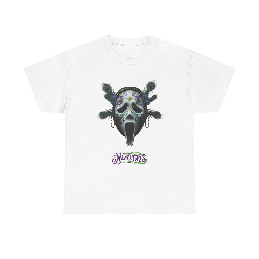 Mardi Gras Ghostface Scream Mask T-Shirt