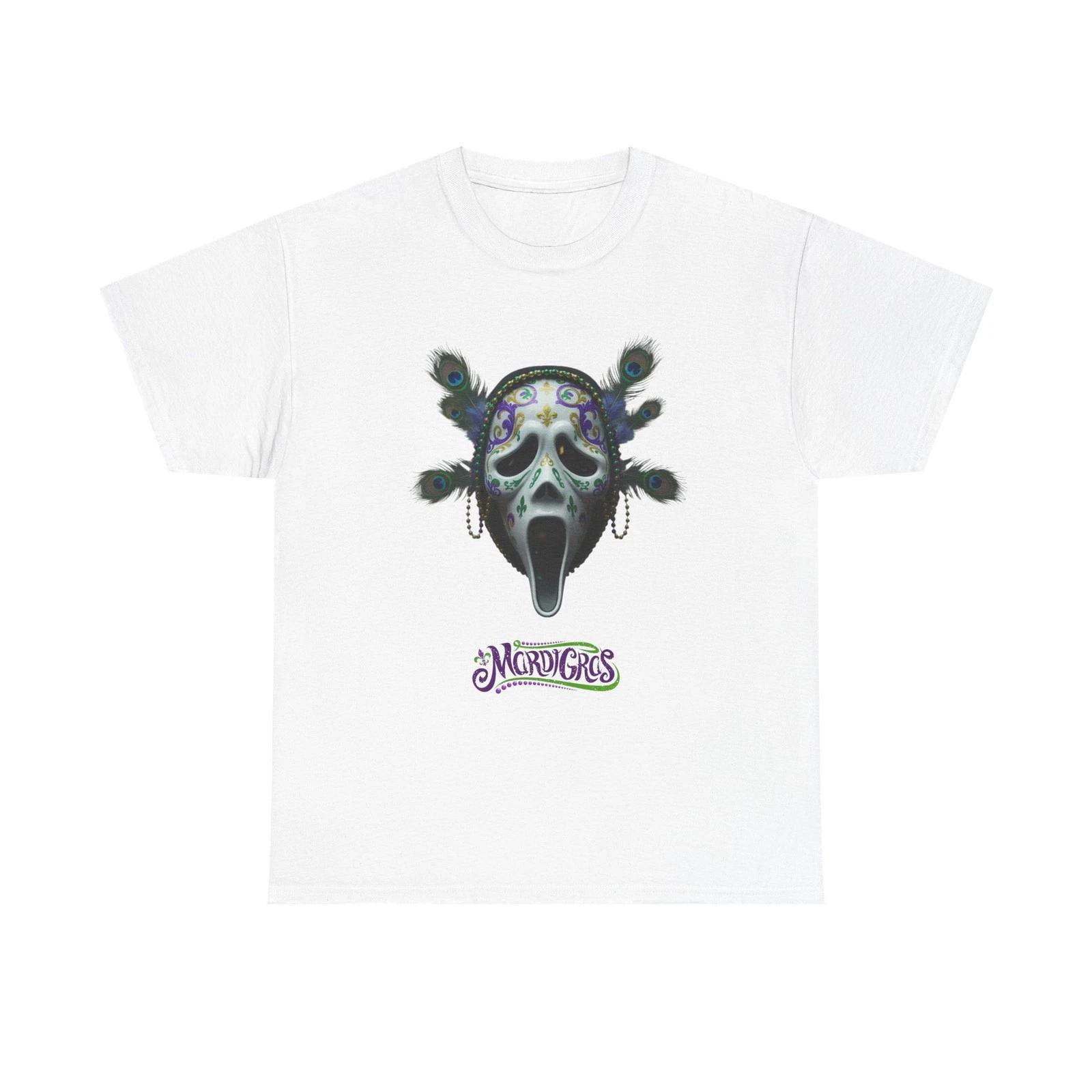 Mardi Gras Ghostface Scream Mask T-Shirt XL