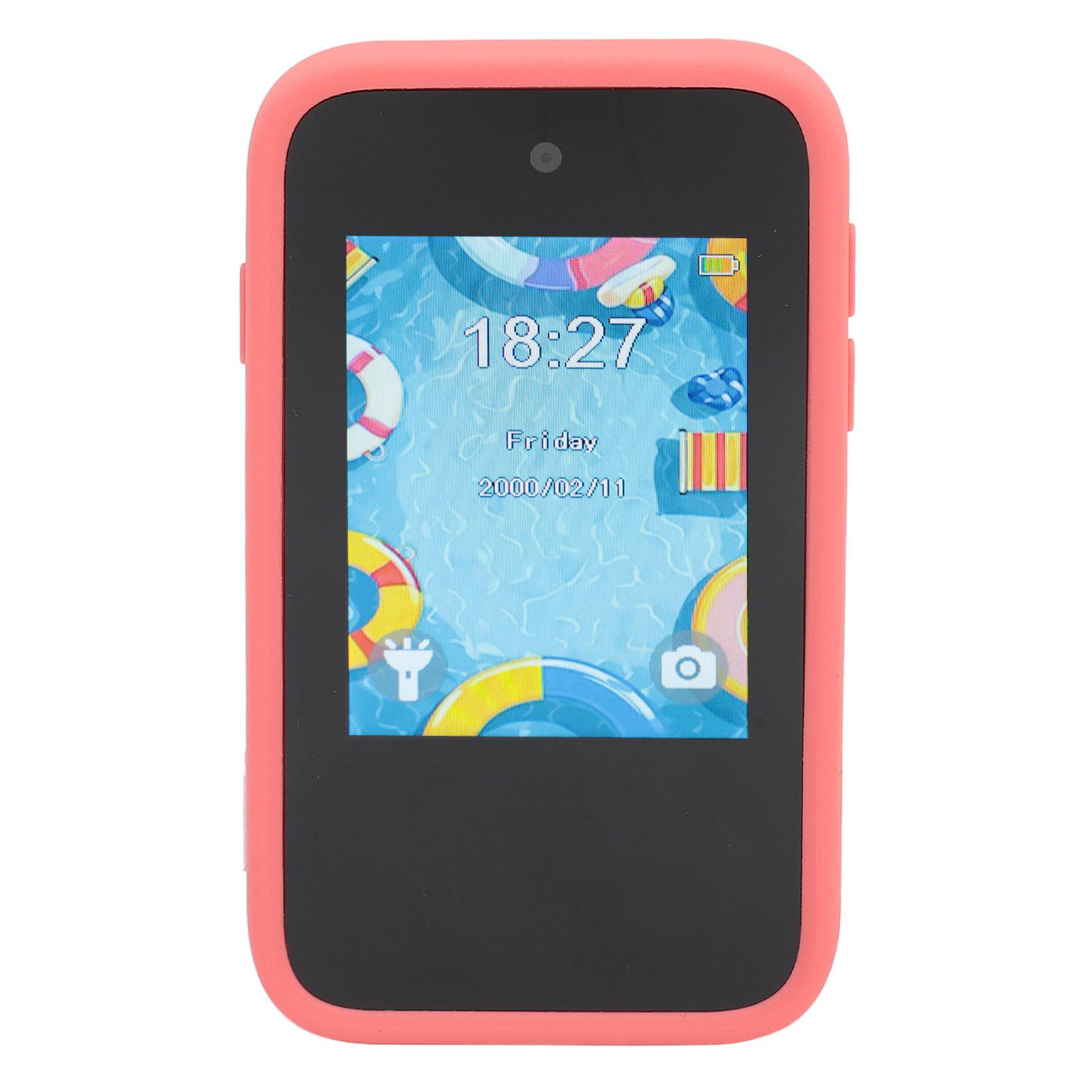 

Детский игрушечный смартфон с сенсорным экраном 2,8 дюйма, обучающий поддельный мобильный телефон для малышей с камерой MP3 MP4 розовый