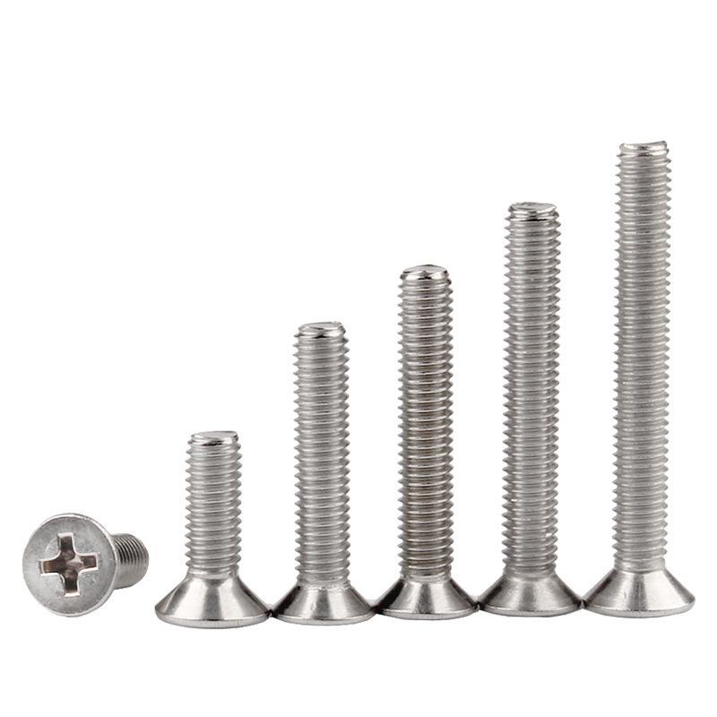 Guwanji 304 Stainless Steel Phillips Flat Head Screws M2-M6