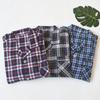 Foreign Trade Original Garment Men's Woven Cotton Plaid Long Sleeve Trousers Pajamas Set Spring and Autumn Casual and Comfortable Breathable Homewear