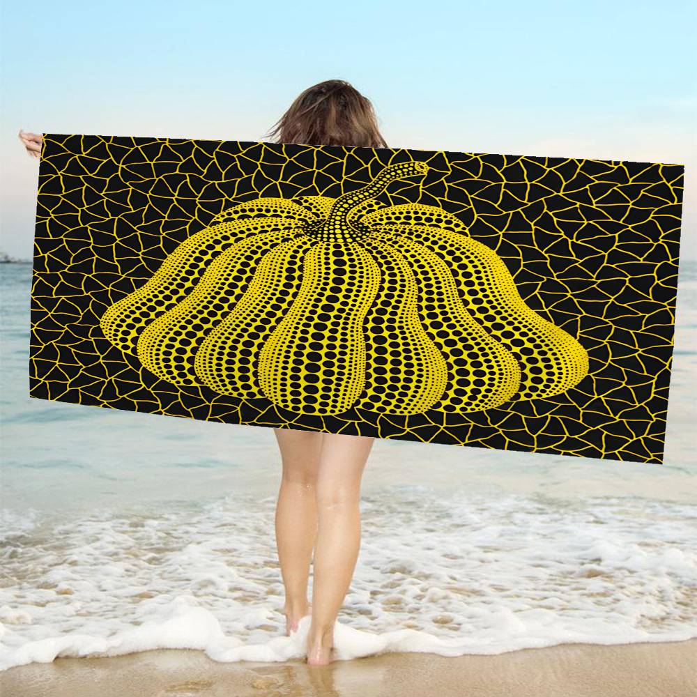 Pumpkin Yayoi Kusama Microfiber Printed Beach Towel Mountain Climbing Yoga Beach Swimming Running Absorbent Soft Towel