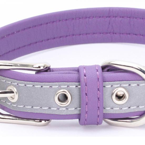 Puppy Necklace Reflective Engravable Zinc Alloy Adjustable Dog Neckwear for Daily Life