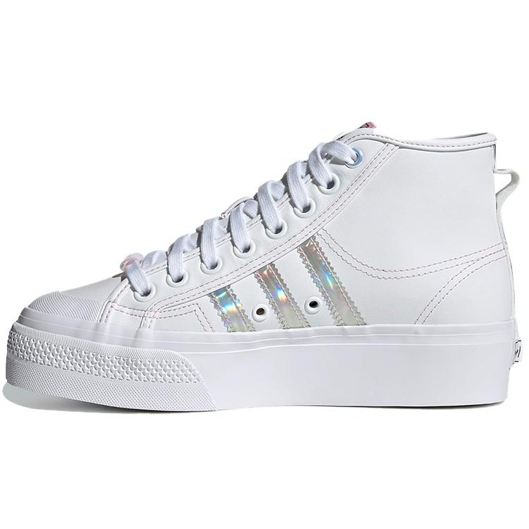 (WMNS) adidas Nizza Platform Mid White Iridescent Women s H01566 EU 36⅔