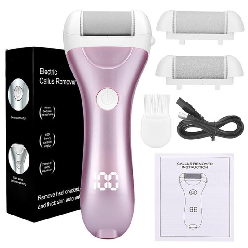 

New Home Electric Foot File Callus Remover - Remove Dead Skin for Smooth Feet Standard Set розовый