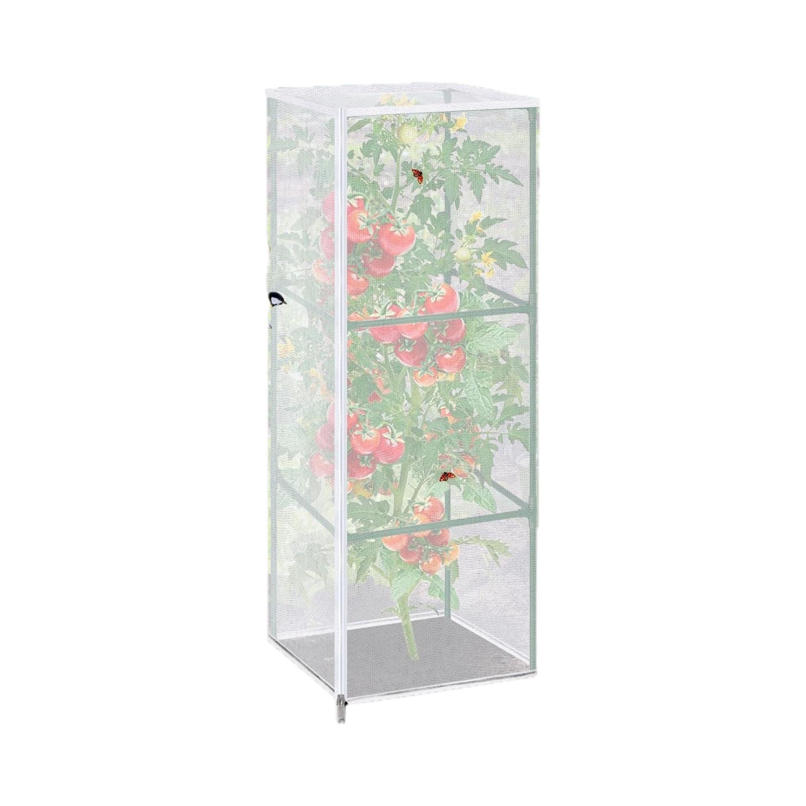 Rectangular Insect Net Cover Garden Bird Net Plant Protection Mesh with Zipper and Drawstring 150cm by 45cm Insect and Bird Barrier for Outdoor Plants one size