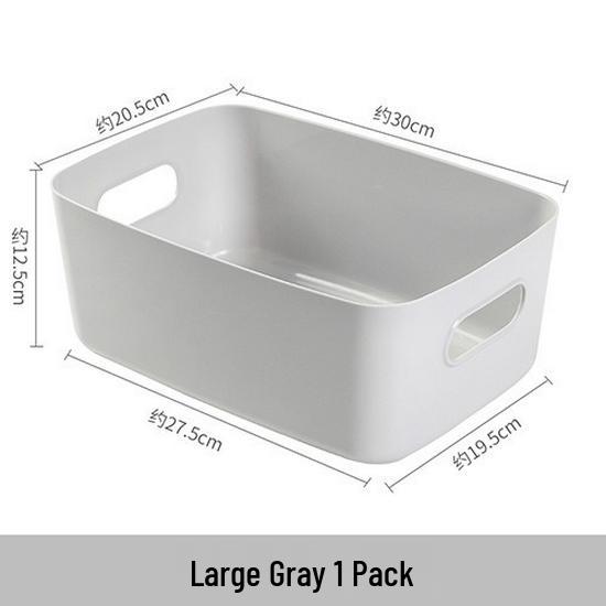 Large Capacity Portable Plastic Storage Box for Cosmetics and Snacks