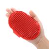 Round Silicone Pet Bathing Hair Grooming Cleaning Massage Brush Dogs Cats Comb Supplies Red