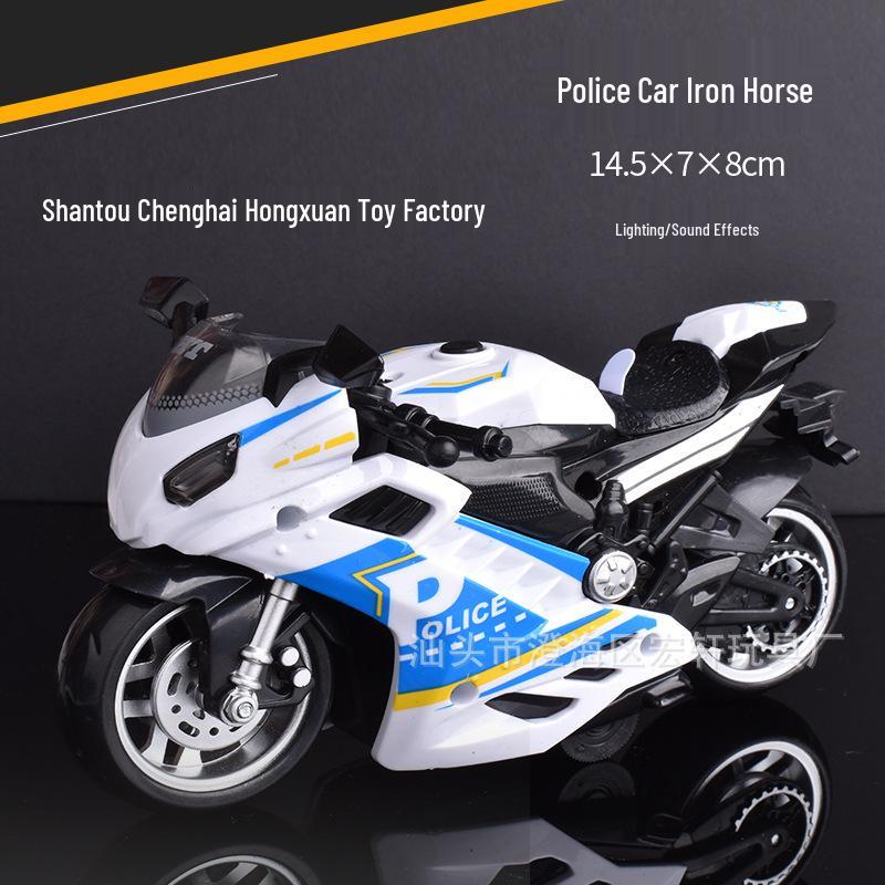 Children's Off-Road Police Motorcycle Toy with Sound and Light