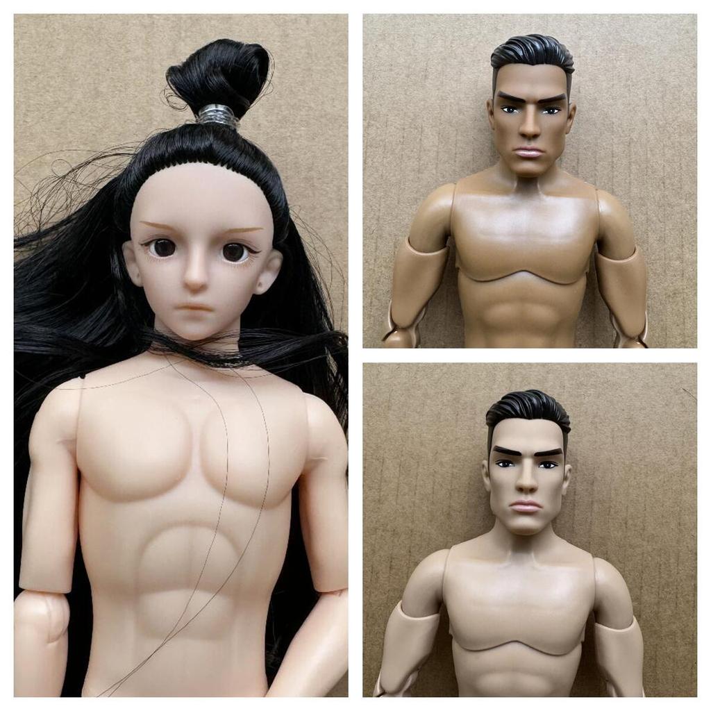 29cm Costume Drama Men Doll Multi-Joints Movable Doll 35cm Muscle Male Doll Collections Doll Toy Parts