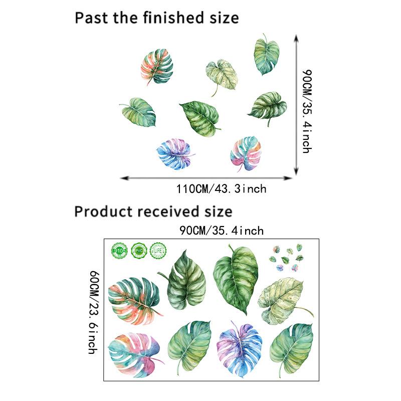 DIY Topfpflanzen Efeublätter Grünpflanze Schmetterling Wandaufkleber Selbstklebend für Mietwohnung Küche Wohnzimmer Wand Neujahrsdekoration
